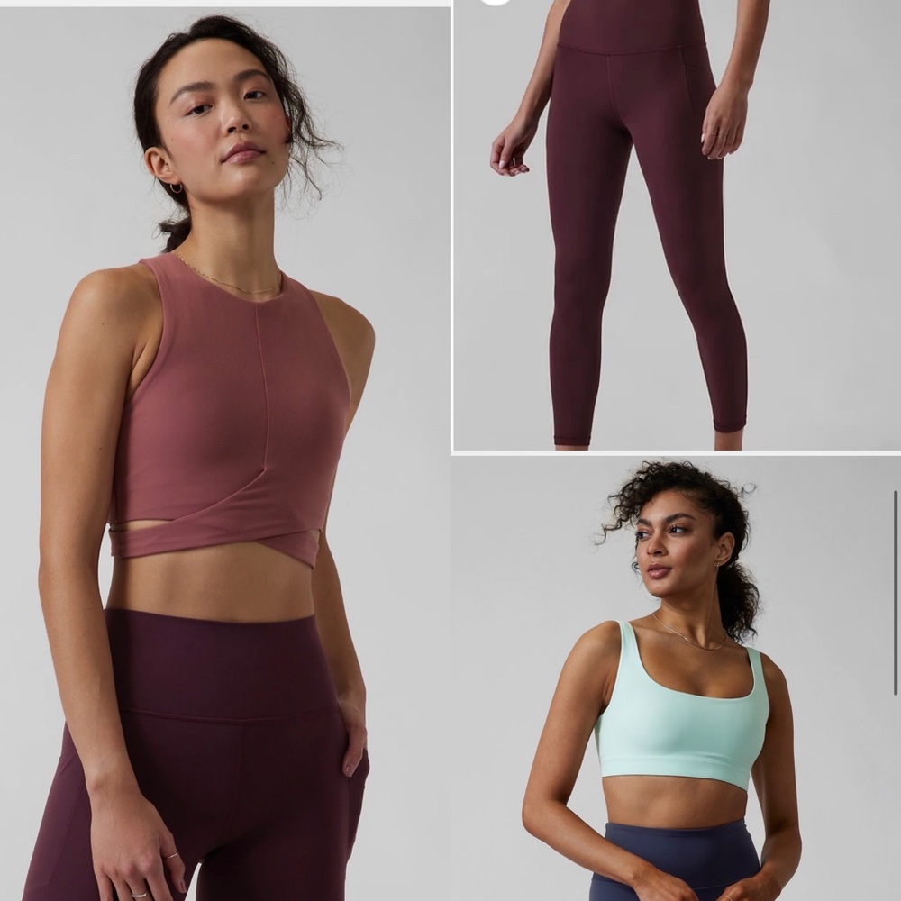 Size Large Athleta leggings and Bras